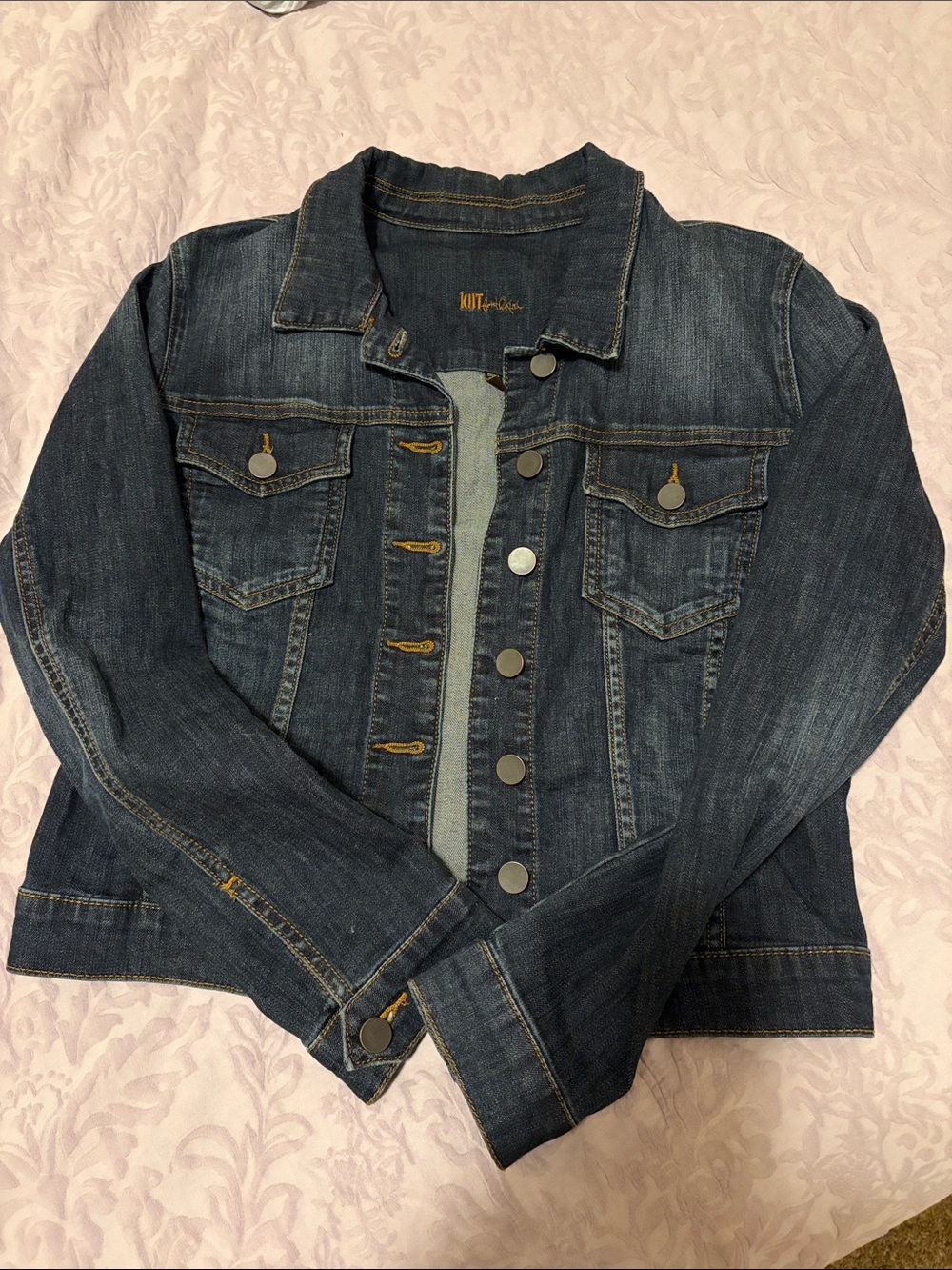 Kut from the Kloth Women’s Dark Wash Denim Jacket Size MP